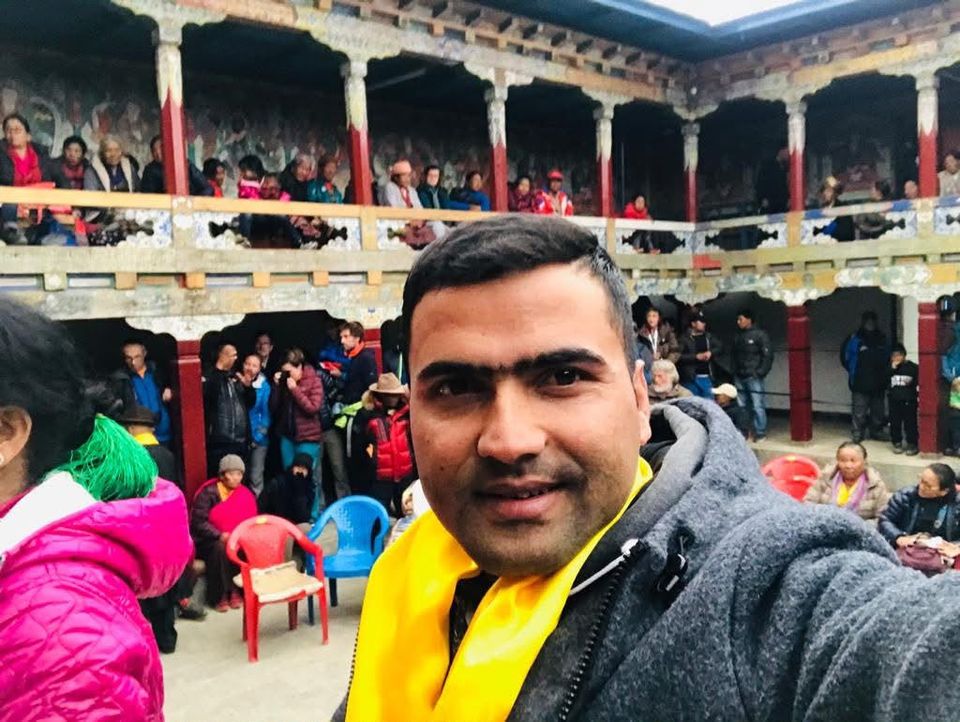 Badri Raj Timalsina in the field