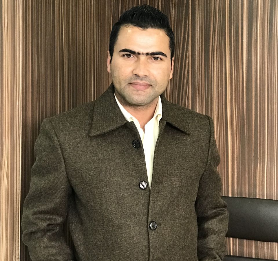 In a winter coat